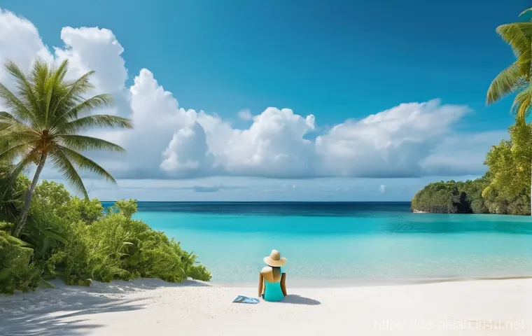 팔라우 여행자 보험 필요성 - **Prompt 1: Serene Reflection by Palau's Shores**
"A young adult woman, with a peaceful and cont...