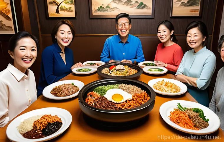팔라우에서의 한국인 커뮤니티 - A heartwarming scene of a young Korean family (parents and a child around 7-10 years old) arriving o...