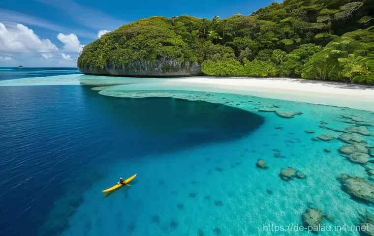 팔라우 물가 및 예산 계획 - **Serene Tropical Resort Experience in Koror**
    "An elevated, wide-angle shot captures a luxuriou...